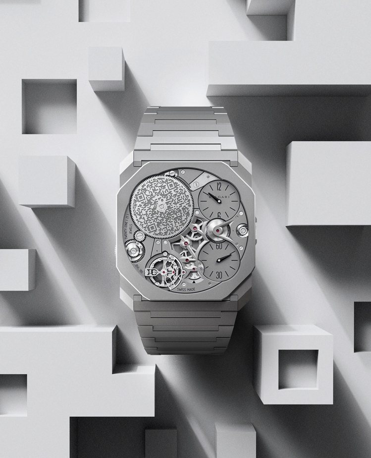 Octo Finissimo Ultra超薄三針腕表，價格店洽。圖 / BVLGARI提供