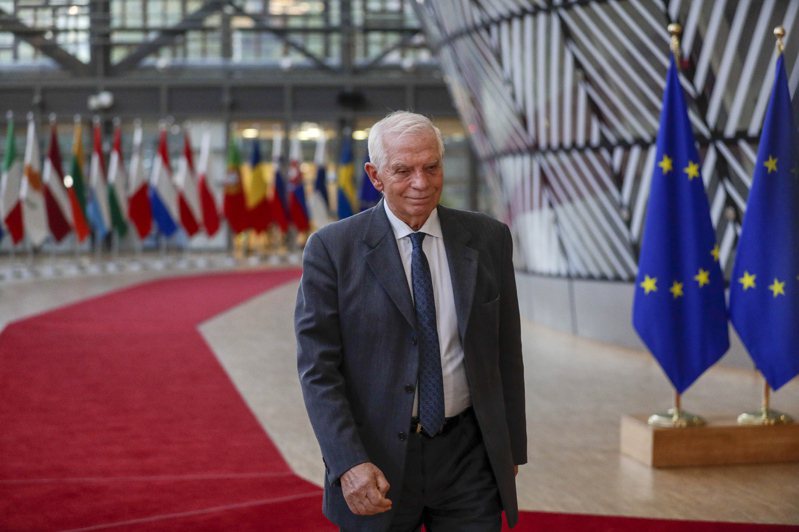 波瑞尔14日抵达布鲁塞尔参加欧盟外长会议。欧新社(photo:UDN)