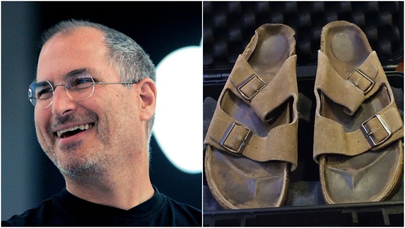 苹果共同创办人贾伯斯一生创造无数惊奇，如今他的事蹟又要再加上一笔：一双他生前穿过、状况良好的「勃肯鞋」在拍卖会上以破纪录的价格卖出。美联社(photo:UDN)
