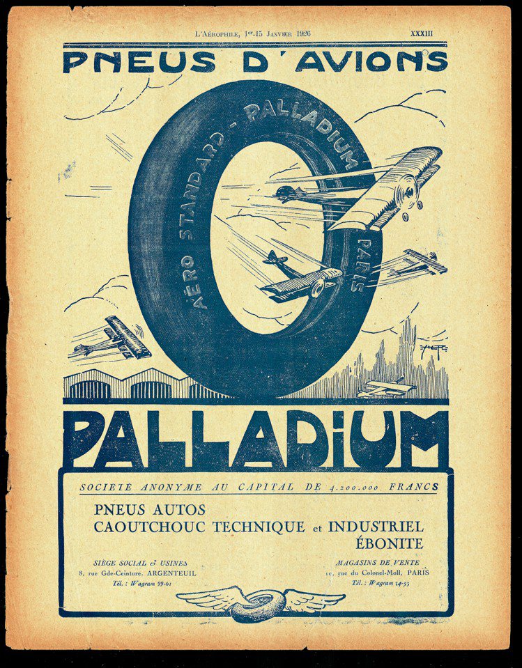 在20世紀初期，PALLADIUM還沒製鞋之前，還是軍用飛機輪胎的供應商。圖／PALLADIUM提供