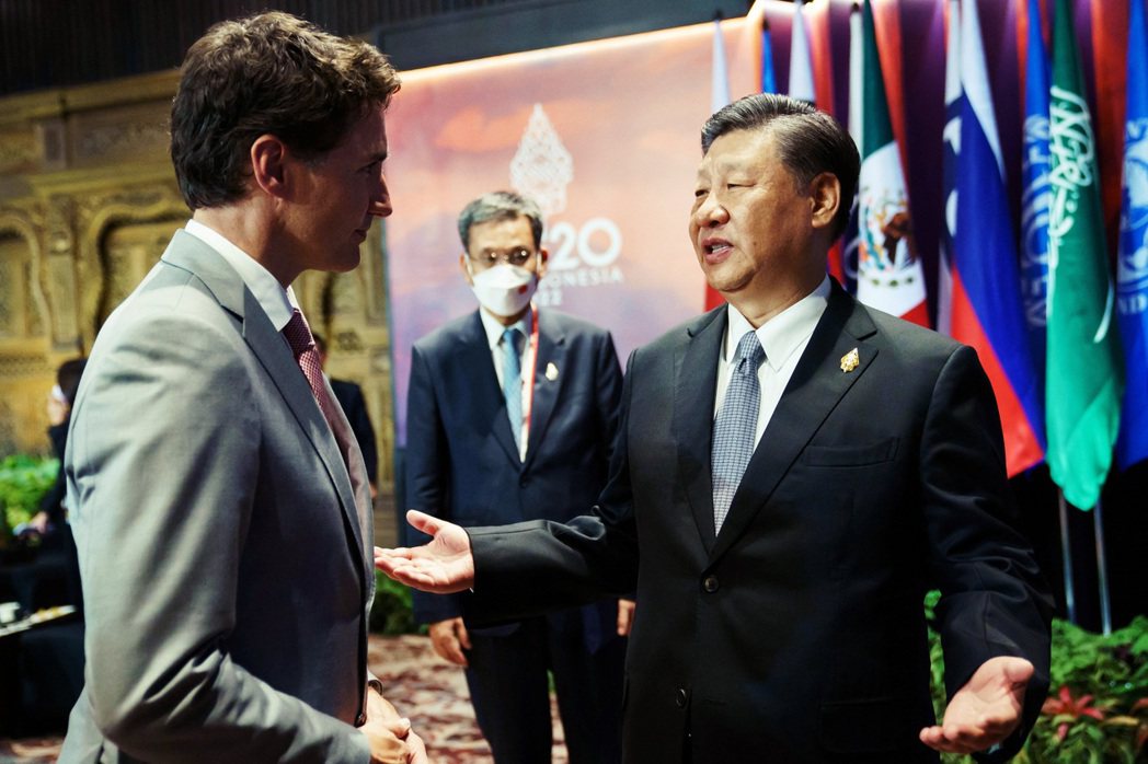 16日的G20閉幕式上，中國國家主席習近平對加拿大總理杜魯道（Justin Tr...