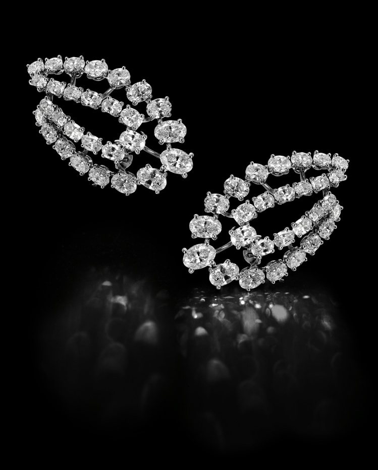 De Beers Jewellers Inaara鉑金鑽石耳環，約171萬5,0...