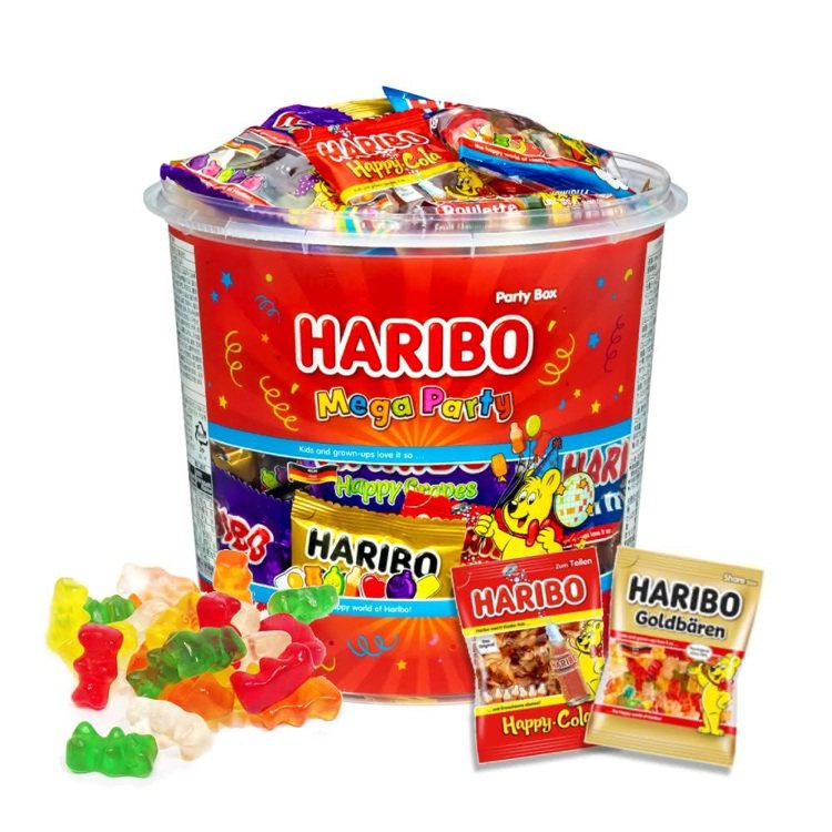 哈瑞寶無敵派對桶Q軟糖，momo購物網活動價549元。圖／momo購物網提供