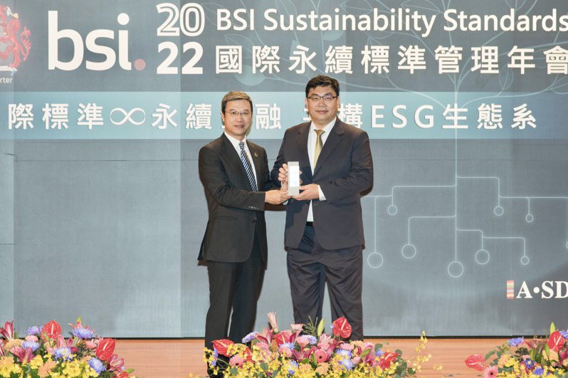上銀科技連續四年榮獲BSI頒發「永續韌性傑出獎」。上銀科技提供