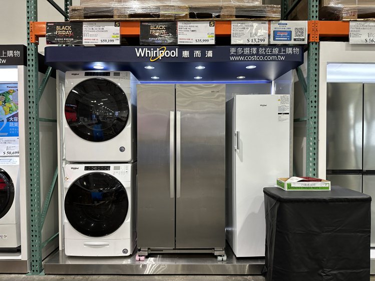 惠而浦17公斤洗衣機＋16公斤乾衣機組合，則是折價11,500元，特價59,19...