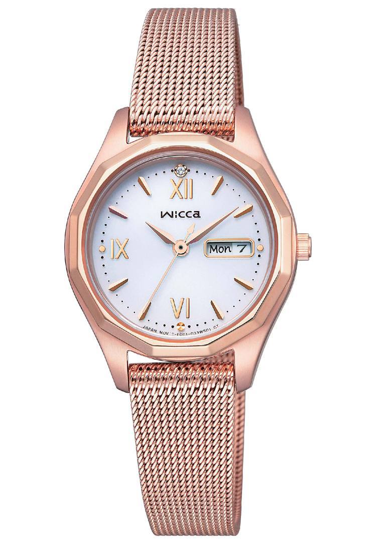 Wicca系列光動能KH3-568-13腕表，鍍金精鋼表殼，8,900元。圖／C...