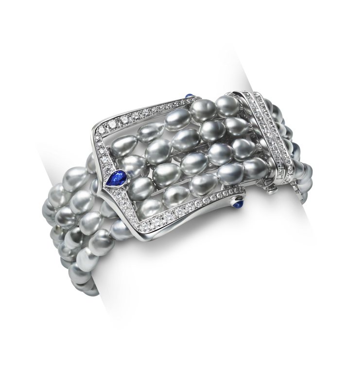 MIKIMOTO頂級珠寶系列巴洛克黑珍珠帶釦造型手鍊，約158萬元。圖／ MIK...