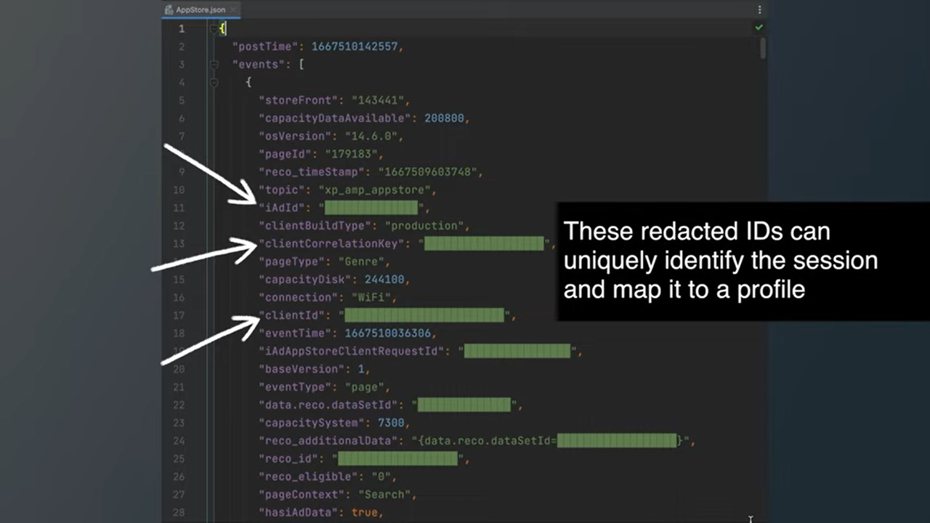 專家發現Apple可能使用「目錄服務 ID」來收集用戶數據。圖擷自YouTube/Mysk