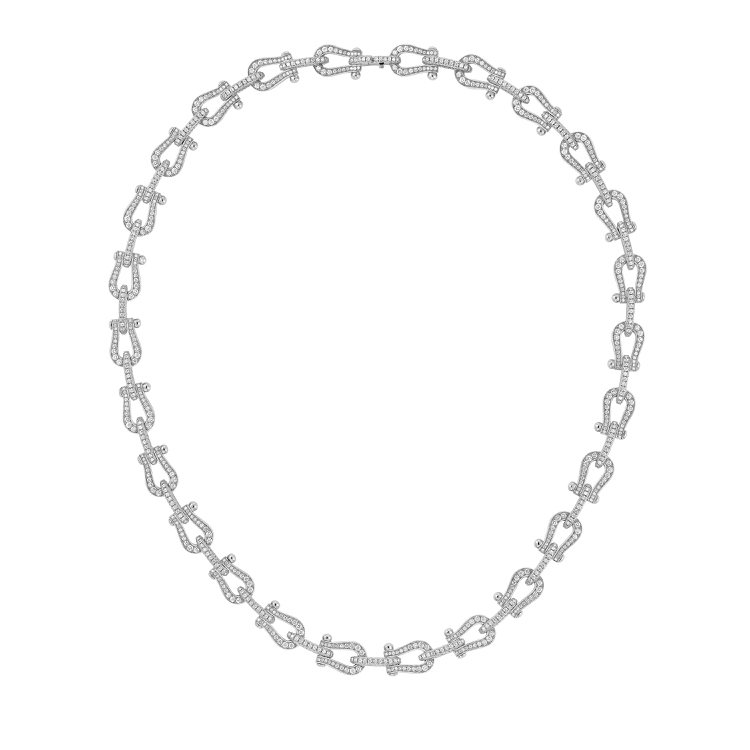 Force 10高級珠寶系列Multibuckle白金鑽石項鍊，183萬900元。圖／斐登提供