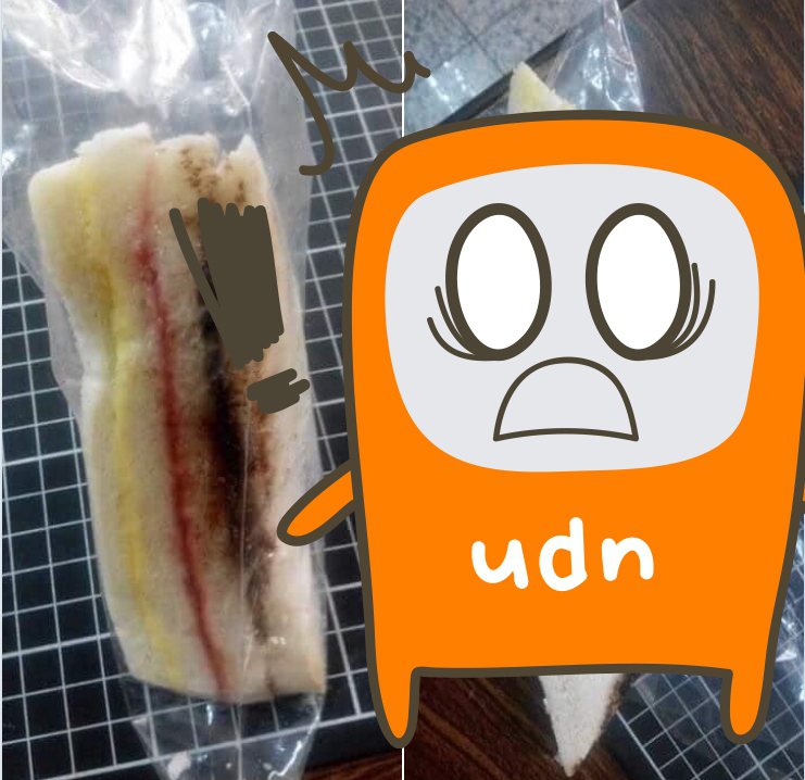 一名網友日前買了有三層夾心的三明治，沒想到打開一看，卻讓他氣到不行。（圖／翻攝自「爆廢公社公開版」社團）