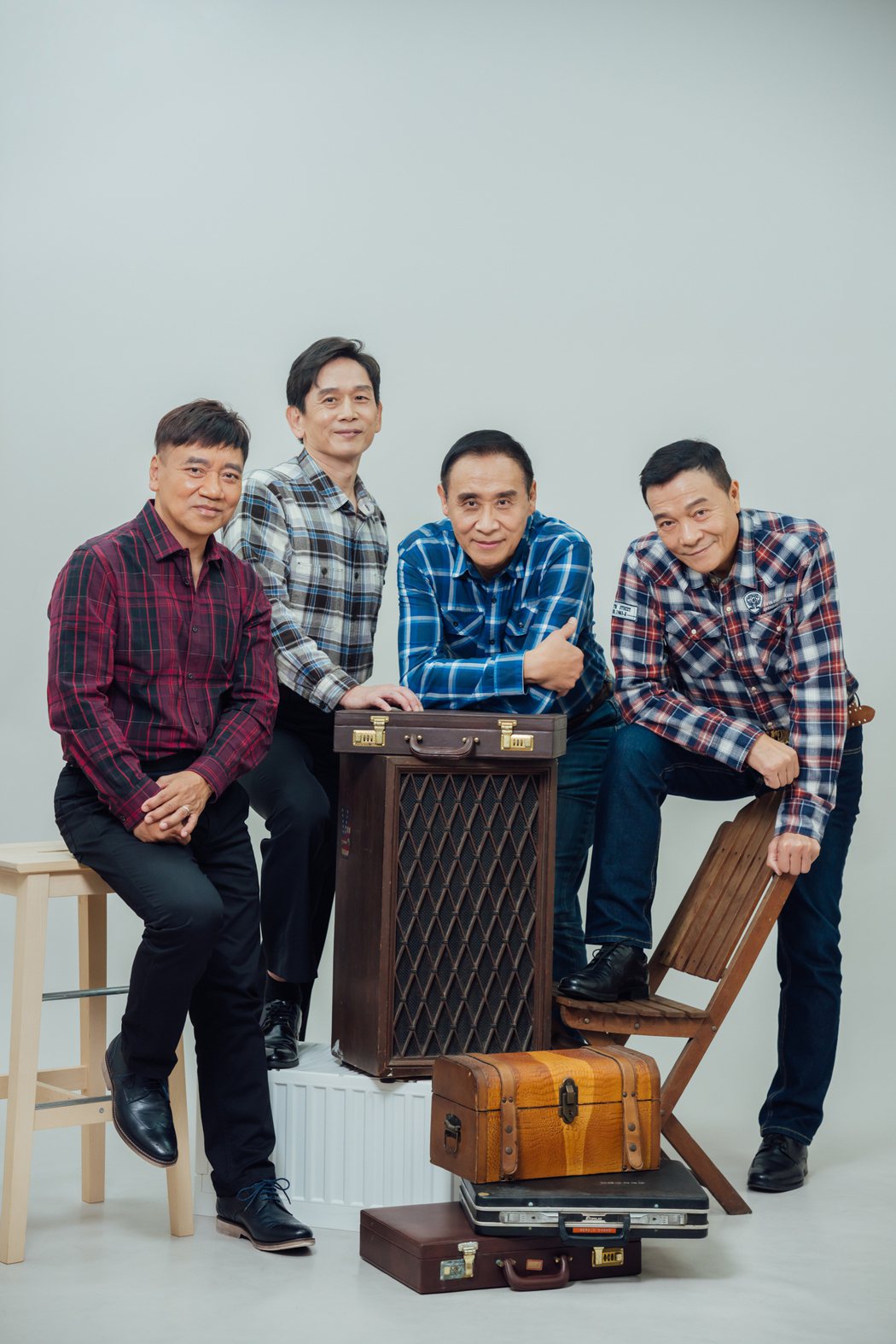 「Uncle Encore」施孝榮(左起)、殷正洋、王瑞瑜、李明德將在明年1月14日開唱。圖／上行詩音樂提供