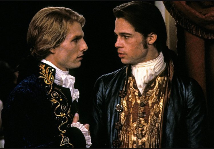 湯姆克魯斯（左）與布萊德彼特合演「夜訪吸血鬼」，被傳有心結。圖／摘自imdb