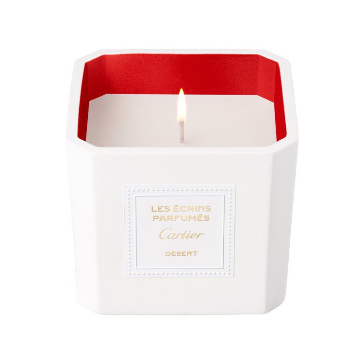 Les Écrins Parfumés Cartier DÉSERT沙漠香氛蠟燭，220 克，約5,750元。圖／卡地亞提供