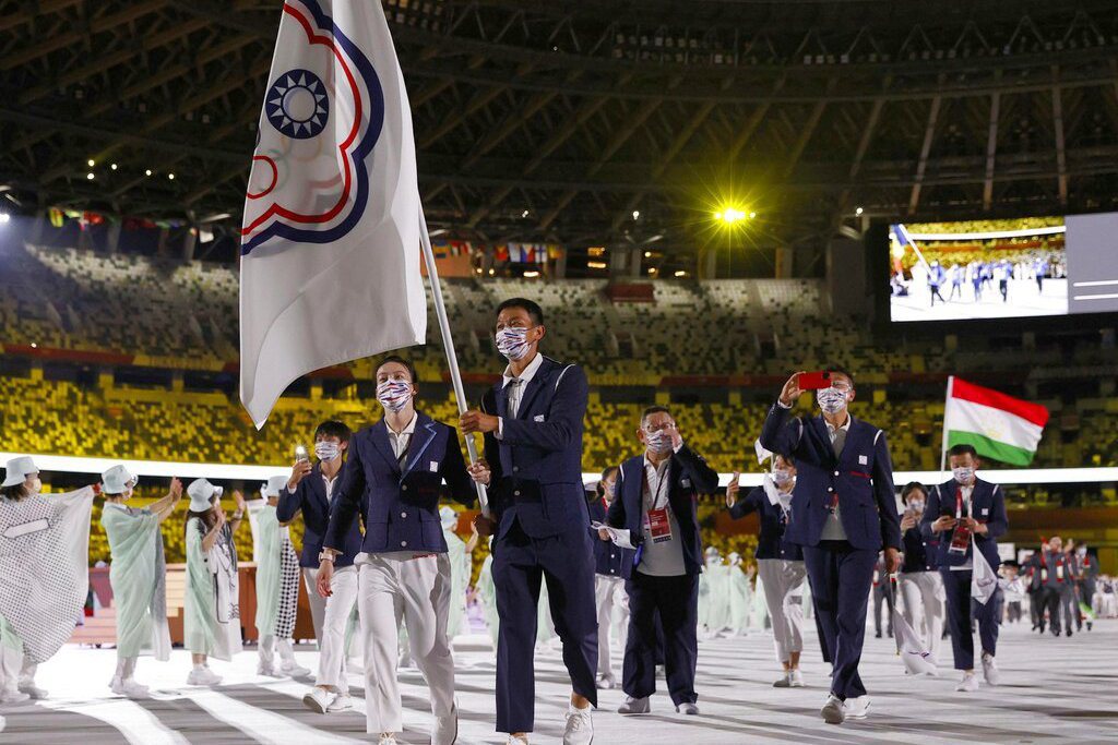 圖為2020東京奧運開幕式中華隊進場。 圖／美聯社