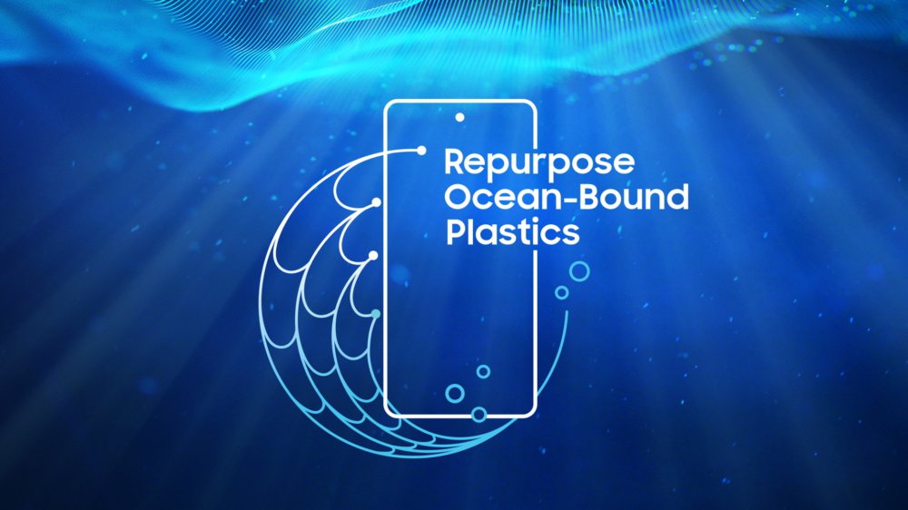 三星藉由升級改造廢棄漁網，化為Samsung Galaxy系列的高性能原料，將塑...