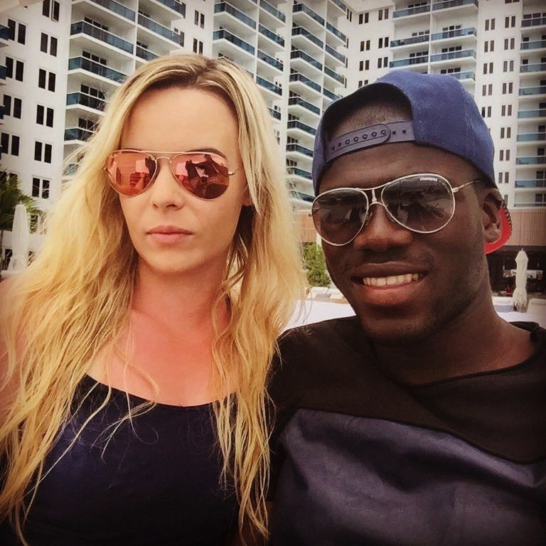 Coulibaly (right) and his wife Odeno.  Koulibaly IG