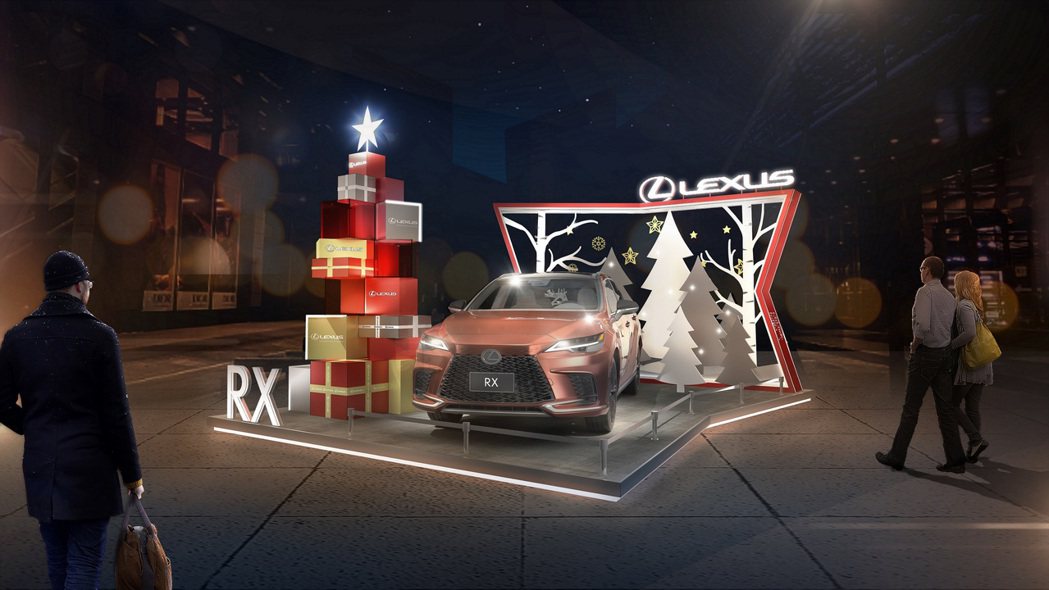 精緻的Lexus RX聖誕藝術展車與大眾迎接2023年的到來。 Lexus/提供
