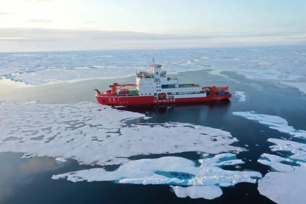 大陸近年來積極開展北極科研考察，圖為2021年「雪龍2號」到北極進行大陸第12次...