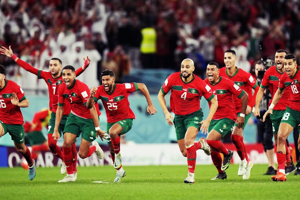 有「亞特拉斯雄獅」之稱的摩洛哥國家隊，在本屆卡達世界盃表現超乎想像。 圖／FIF...