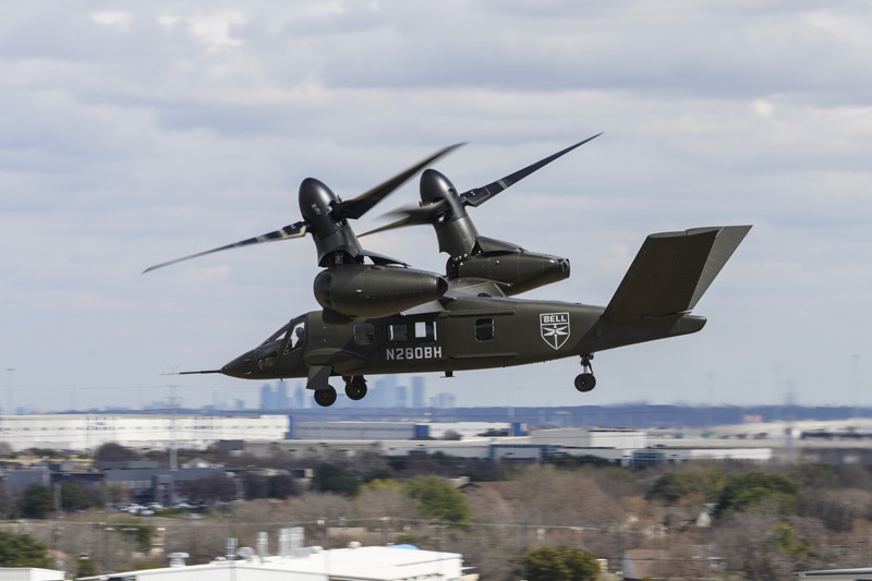 美國陸軍宣布「未來長距離突擊航空器」（FLRAA）標案，由貝爾公司的V-280勇士（Valor）勝出。圖／取自貝爾網站