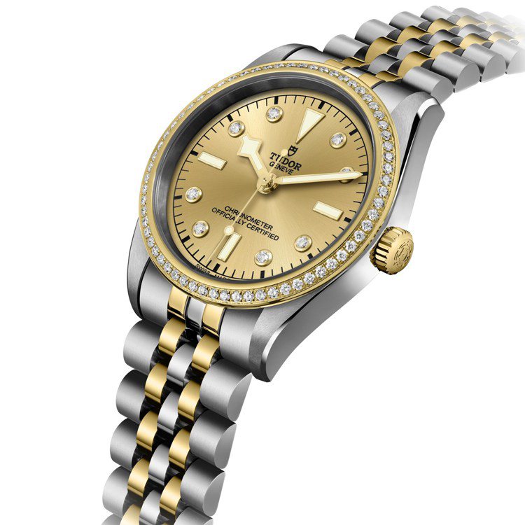 Black Bay 31 S&G腕表，表圈與時標鑲鑽，23萬500元。圖...