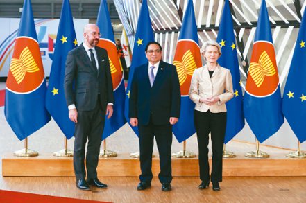 歐盟及東協擴大合作，其中越南獲得180億美元助其「脫碳」的項目，格外受矚目。（歐新社）