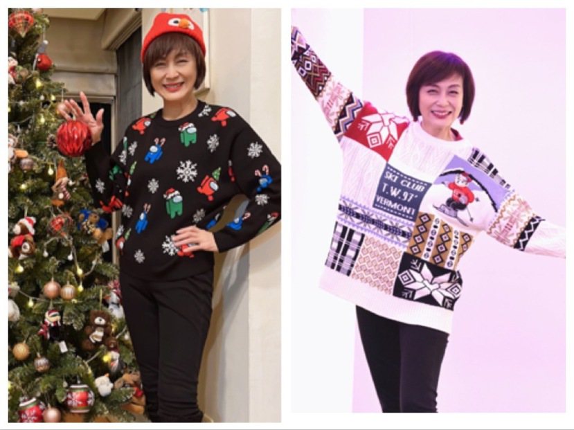 讓自己跟上時尚舞台換上件這幾年流行的耶誕醜毛衣，俏皮青春。 圖／王偉華 提供