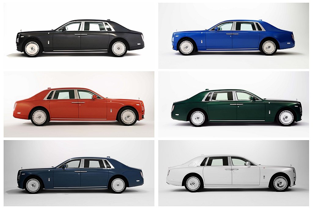 英國勞斯萊斯汽車全新打造的六台Phantom Series II「六素藝境」典藏版。 圖／Rolls-Royce提供