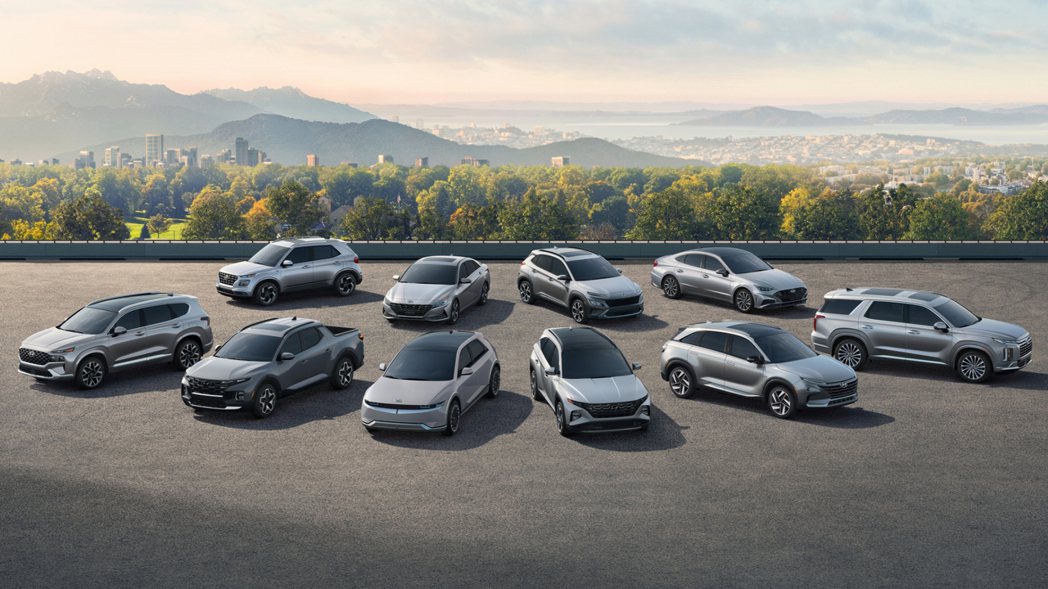 Hyundai目前在北美市場的全車系銷售陣容。 摘自Hyundai