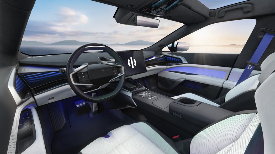 HiPhi Z內裝以「超未來主義宇宙飛船」作為設計核心理念。 圖／摘自高合汽車