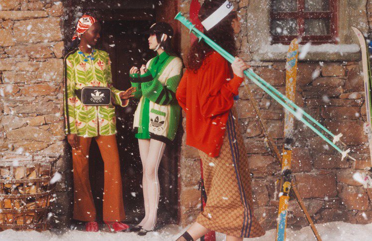 GUCCI廣告以冬季滑雪為靈感，展現出GUCCI對旅行、山岳與戶外生活的迷人想像...