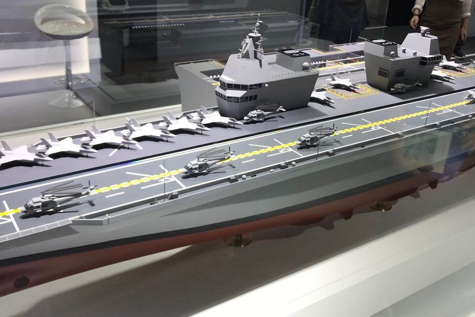 圖為南韓「CVX」航空母艦提案模型。 圖／維基共享