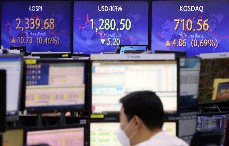 南韩股市今年来重挫约22%，半导体股和网路股跌势惨重。美联社(photo:UDN)