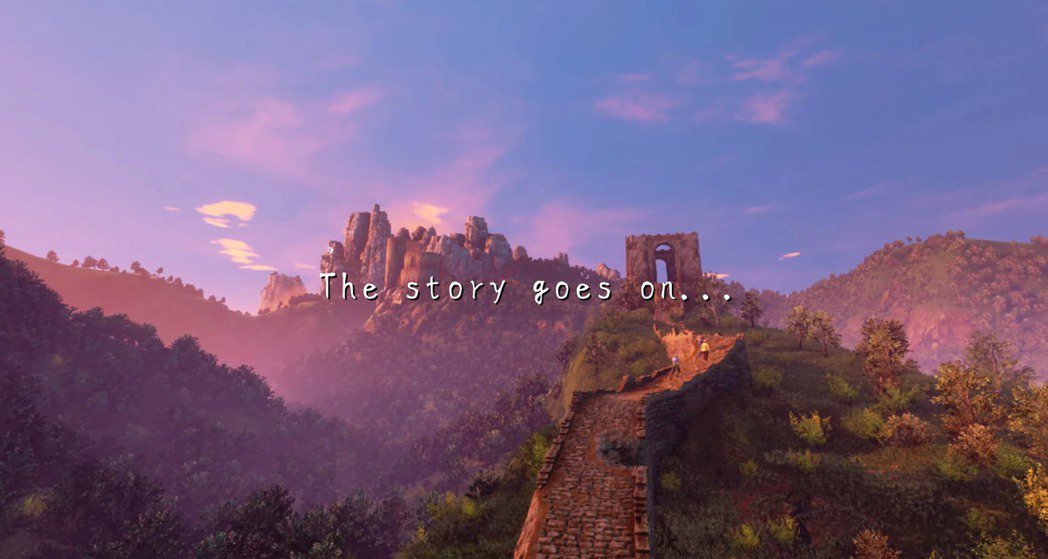 《莎木3》的最後，涼、莎花，以及刃武鷹三人走在萬里長城，螢幕留下一句「The S...