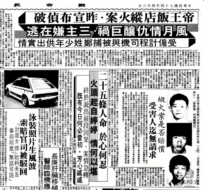 日期：1985/04/06 。來源：聯合報 ．第五版 ．台南訊