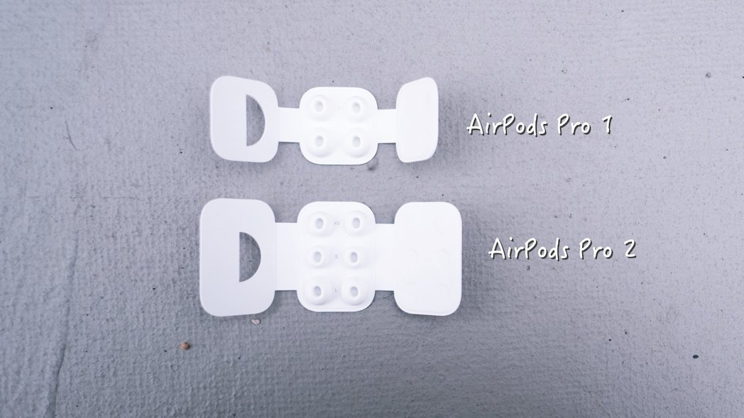 AirPods Pro第一代與第二代，隨機附贈的耳塞尺寸不同。photo by ...