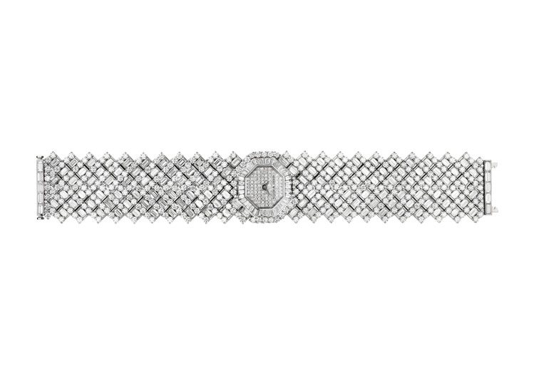 Tête–à-Tête頂級珠寶腕表，鑲嵌474顆圓形明亮式切工鑽石總重約18.5...