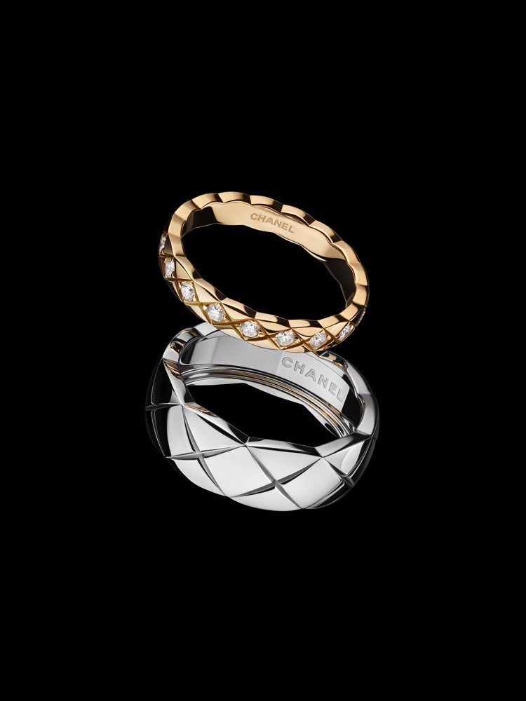 COCO CRUSH系列珠寶裝飾品牌象徵的菱格紋圖騰。圖／香奈兒提供