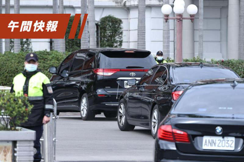 行政院長蘇貞昌車隊上午近11點時進入總統府。記者侯永全／攝影