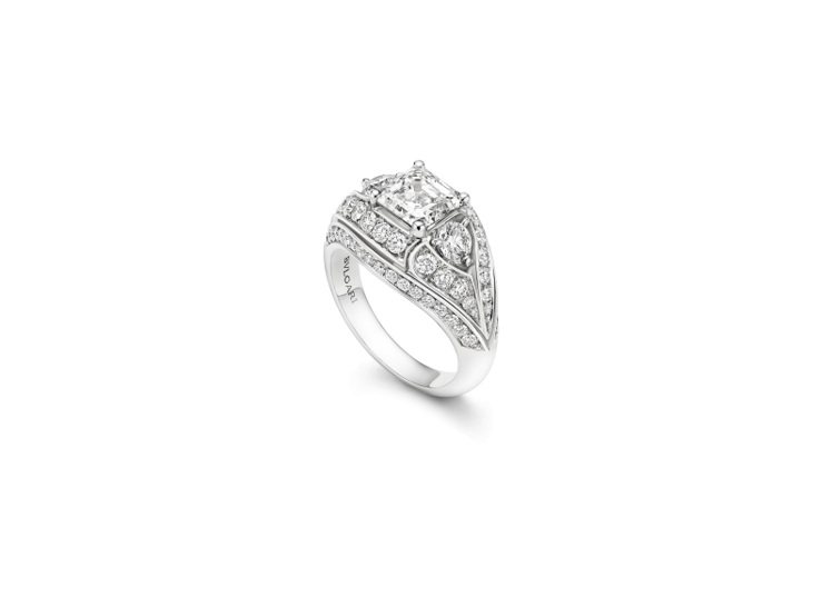 Letitia Wright配戴的寶格麗頂級鑽石戒指。圖／寶格麗提供