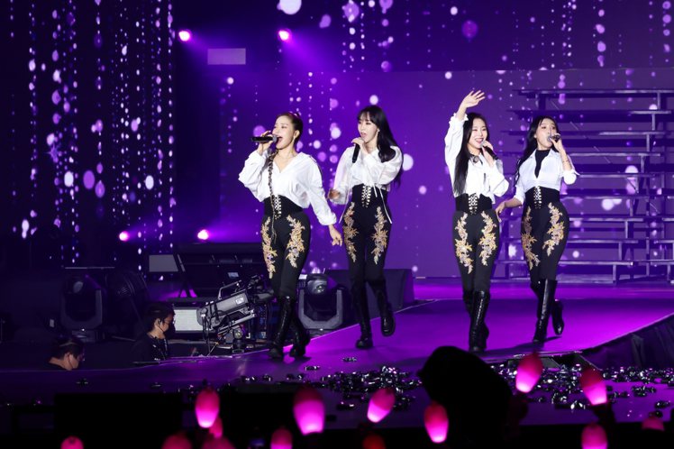 韓女團MAMAMOO 14日起一連兩天在林口體育館開唱。記者吳致碩／攝影