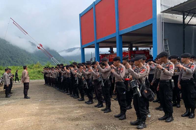 印尼已派500军警到场维护秩序，保卫厂区安全。（法新社）(photo:UDN)