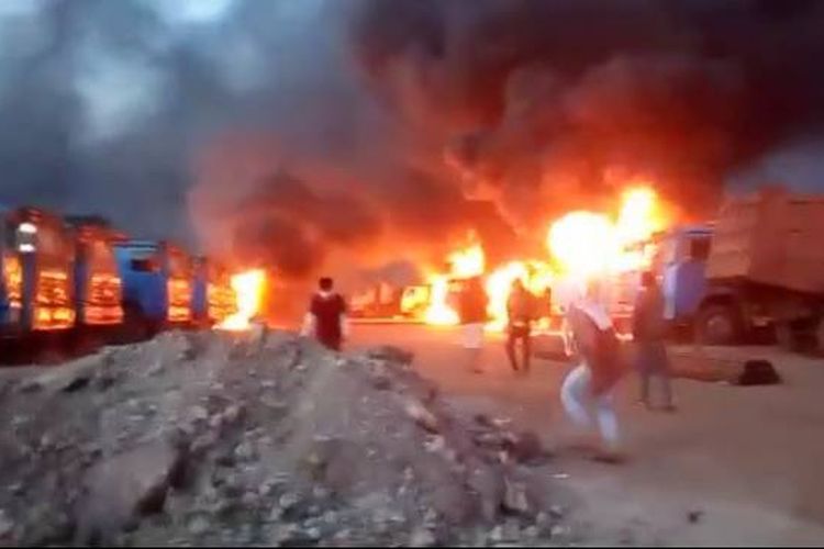 印尼一家中资工厂遭暴徒闯入打砸抢烧。（观察者网／来自社群媒体）(photo:UDN)
