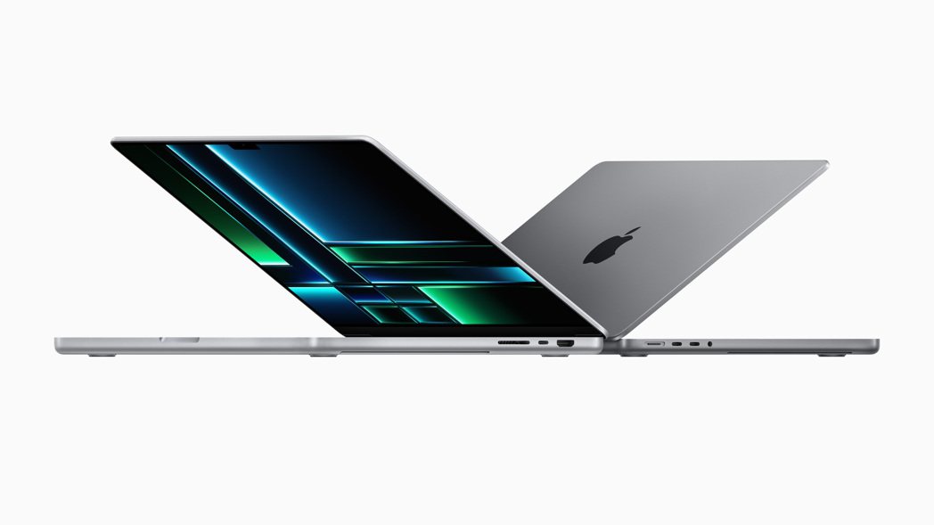 蘋果今日發表搭載M2 Pro和M2 Max的新款MacBook Pro。圖／蘋果...