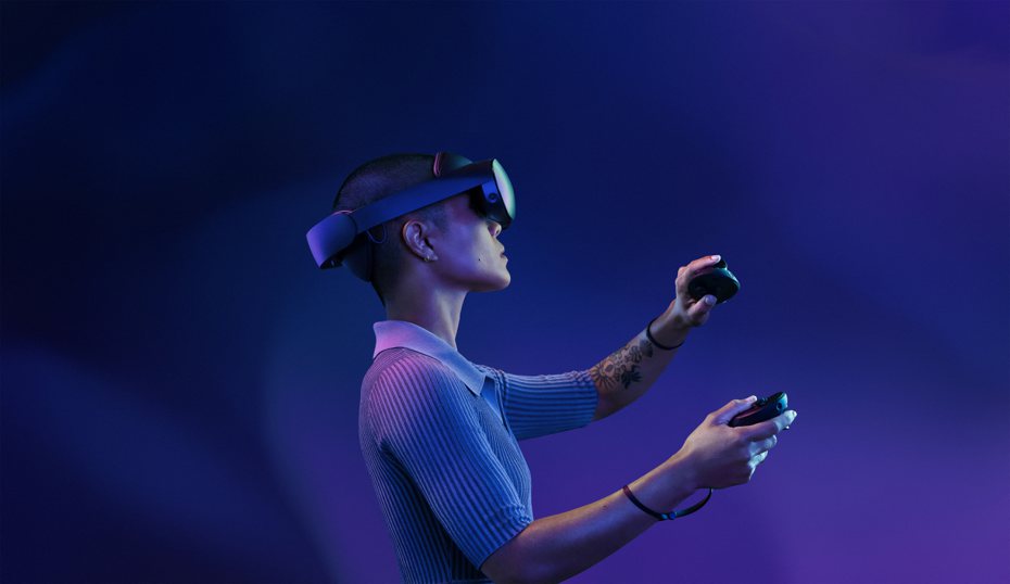 消息人士透露，蘋果計劃推出RM頭戴裝置。圖為Meta公司的VR頭戴裝置Quest Pro。路透