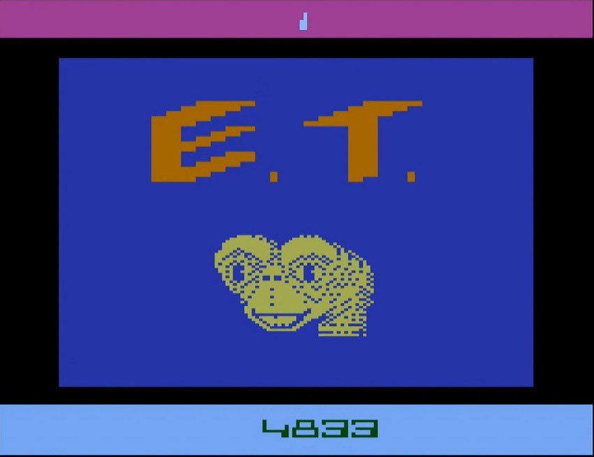 ATARI《E.T》的遊戲標題畫面。圖 / ATARI