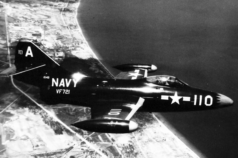 韓戰期間美國海軍飛行員威廉斯駕著F9F-5豹式（ Panther）戰機在北韓圖們江上空，一人力抗七架俄軍米格機。圖為F9F同型飛機。圖／取自美國海軍