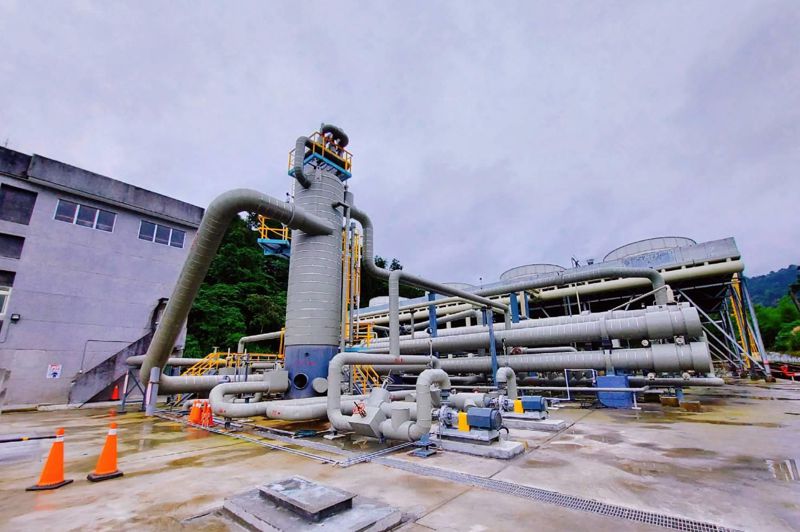 今年預計有三大地熱案場併網，圖為台灣首座民營MW級地熱發電廠清水地熱電廠。圖／聯合報系資料照片
