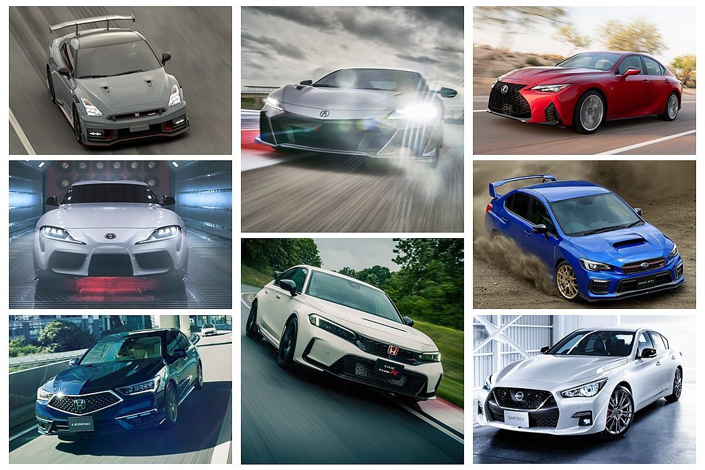 日系車廠現今還有許多加速強勁的性能車作品，未來二手車價也有上漲的可能性。 圖／各車廠提供