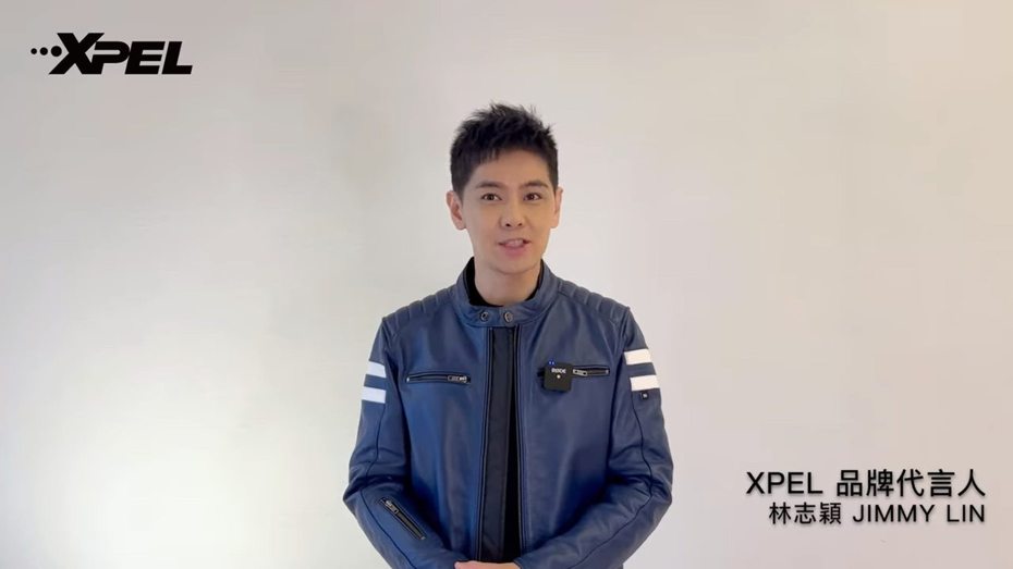 林志穎為代言的汽車保護膜品牌拍攝拜年影片。 圖／擷自臉書